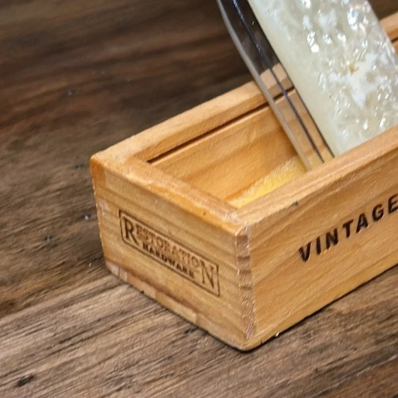 💥RH RESTORATION HARDWARE VTG Corkscrew Bottle Opener Tool Wood Box - Picture 5 of 5